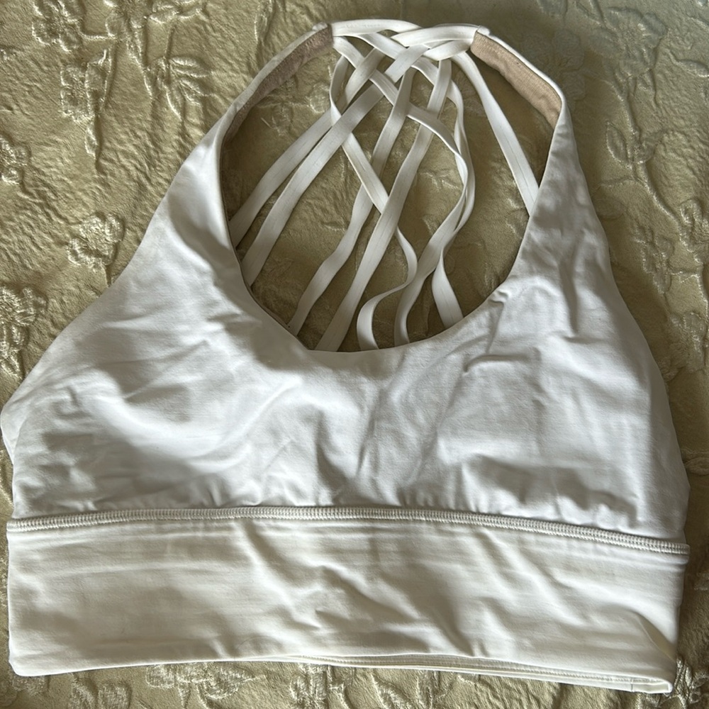 New white sports bra